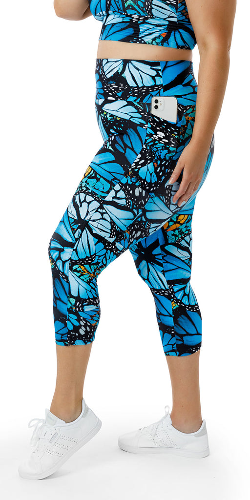 JH Butterfly Eco Capri Leggings with Pockets